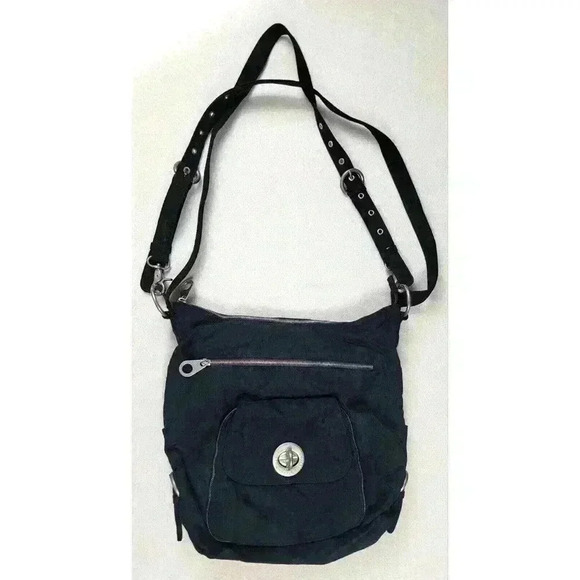Baggallini Handbags - Baggallini Brussels Black Nylon 3-Way Convertible Hobo Handbag Purse